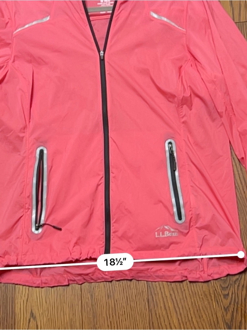 L.L.Bean Women’s M Packable Running Windbreaker Jacket Reflective Pink - Picture 8 of 12